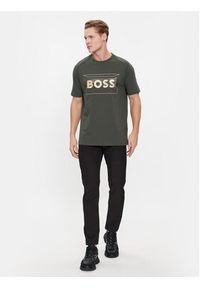 BOSS - Boss T-Shirt 50514527 Zielony Regular Fit. Kolor: zielony. Materiał: syntetyk, bawełna #5