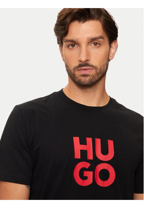 Hugo T-Shirt Racing Bulls 50523839 Czarny Regular Fit. Kolor: czarny. Materiał: bawełna