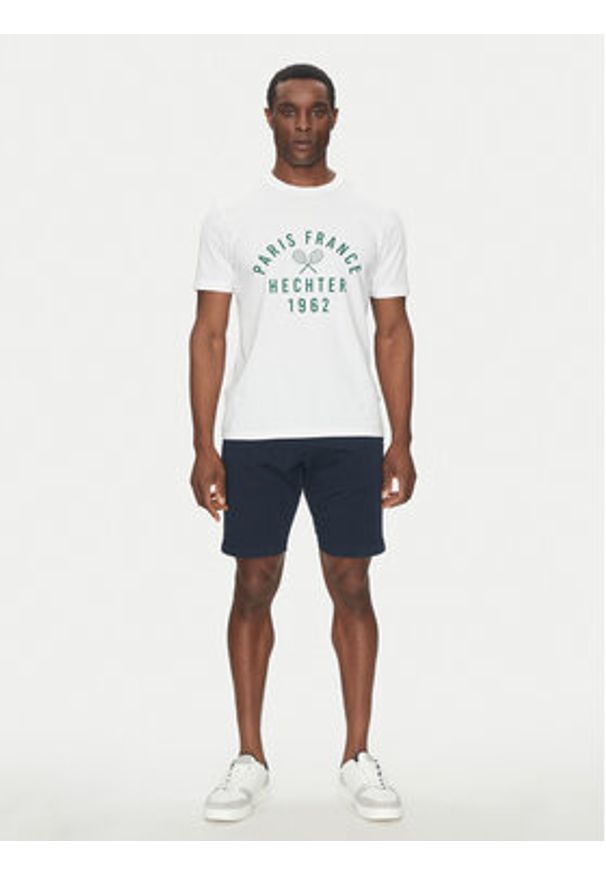 Hechter Paris T-Shirt 75014 151919 Biały Regular Fit. Kolor: biały. Materiał: bawełna