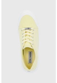 Steve Madden tenisówki Mt Fuji damskie kolor żółty. Nosek buta: okrągły. Zapięcie: sznurówki. Kolor: żółty. Materiał: guma. Obcas: na platformie #5