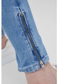 Pepe Jeans jeansy LOLA ZIP damskie medium waist. Kolor: niebieski #3