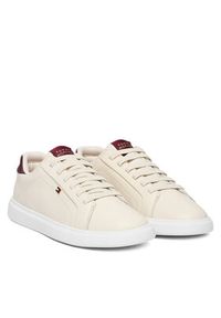 TOMMY HILFIGER - Tommy Hilfiger Sneakersy Icon Court Light Weight FW0FW08948 Beżowy. Kolor: beżowy. Materiał: skóra #3