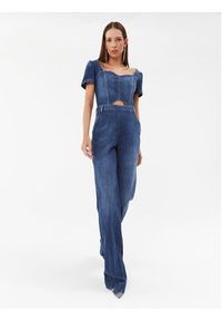 Guess Kombinezon W3YD53 D4H77 Granatowy Regular Fit. Kolor: niebieski. Materiał: jeans #5