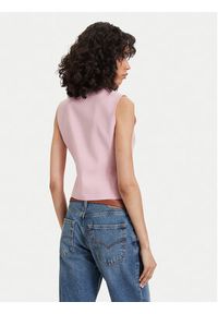 TOMMY HILFIGER - Tommy Hilfiger Kamizelka WW0WW48882 Różowy Regular Fit. Kolor: różowy. Materiał: syntetyk #3