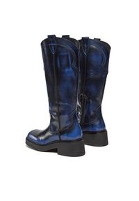 Bronx Kowbojki Western 14298-S Niebieski. Kolor: niebieski. Materiał: skóra #5