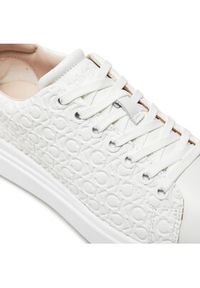 Calvin Klein Sneakersy Cupsole Lace Up Saff Mono HW0HW02103 Biały. Kolor: biały