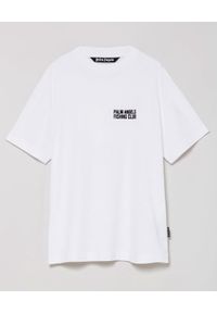 PALM ANGELS - Biały t-shirt z nadrukiem Fishing Club. Kolor: biały. Materiał: bawełna. Wzór: nadruk #4