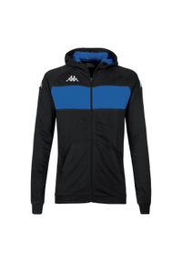 Bluza z kapturem dla dzieci Kappa Dacciozi. Typ kołnierza: kaptur. Kolor: czarny, niebieski, wielokolorowy. Materiał: poliester, bawełna. Sport: joga i pilates