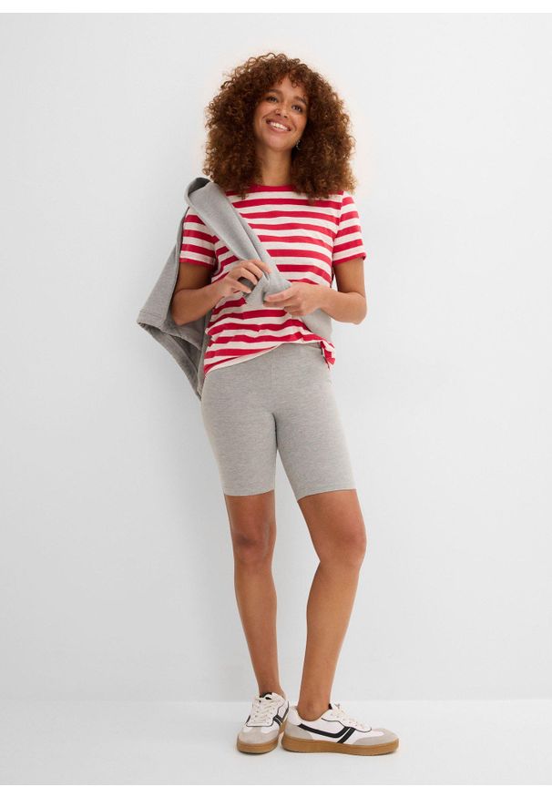 bonprix - Kolarki ze stretchem (2 pary). Kolor: szary