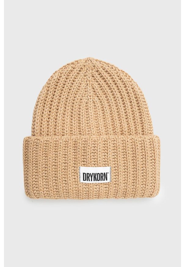 Drykorn - Czapka Lester. Kolor: brązowy. Materiał: materiał