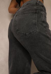 Renee - Szare Jeansy Wide Leg High Waist Mevandria. Okazja: na co dzień, na randkę. Stan: podwyższony. Kolor: szary. Styl: casual #3
