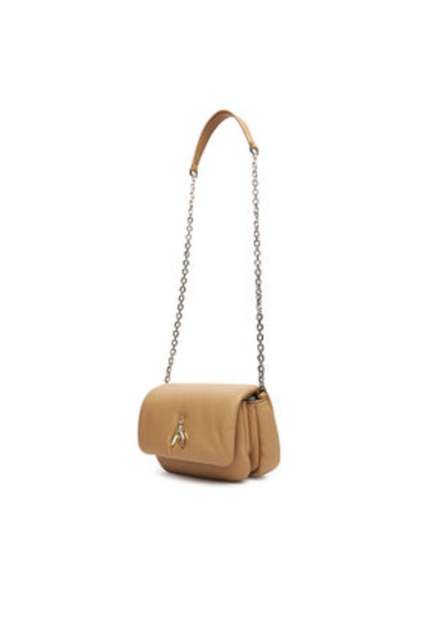 Patrizia Pepe Torebka 8B0219/L113-B775 Beżowy. Kolor: beżowy. Materiał: skórzane