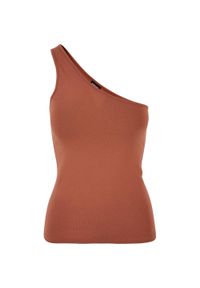Urban Classics - Asymetryczny Top Dla Kobiet. Kolor: żółty, pomarańczowy, wielokolorowy