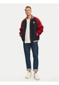 Tommy Jeans Kurtka bomber DM0DM19631 Granatowy Regular Fit. Kolor: niebieski. Materiał: syntetyk