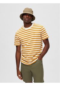 Selected Homme T-Shirt 16088527 Żółty Regular Fit. Kolor: żółty #1