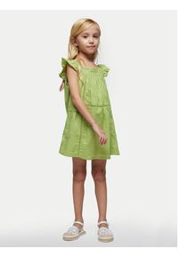 Mayoral Sukienka letnia 3930 Zielony Regular Fit. Kolor: zielony. Materiał: bawełna. Sezon: lato #4
