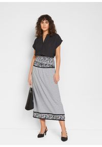 bonprix - Bluzka z żorżety. Kolor: czarny. Styl: klasyczny #2