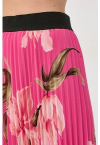 Marella spódnica kolor różowy midi rozkloszowana. Kolor: różowy. Materiał: tkanina, poliester #3