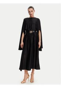 Guess Sukienka wieczorowa W5PK1L WHHB0 Czarny Regular Fit. Kolor: czarny. Materiał: wiskoza, satyna. Styl: wizytowy