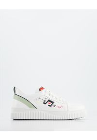 Venezia - BIAŁE SNEAKERSY G4952121 WHITE. Kolor: biały. Materiał: skóra, syntetyk. Obcas: na obcasie. Wysokość obcasa: średni