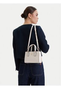 TOMMY HILFIGER - Tommy Hilfiger Torebka Th Daily Mini Tote Mono AW0AW18416 Biały. Kolor: biały. Materiał: skórzane #1