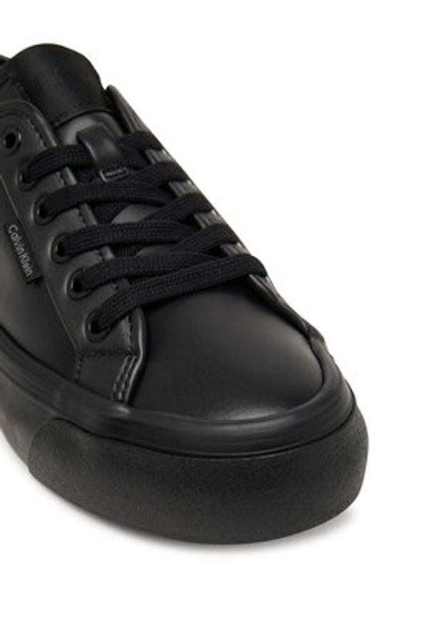 Calvin Klein Sneakersy Vulc Flatf Lace Up Lth YW0YW01932 Czarny. Kolor: czarny. Materiał: skóra