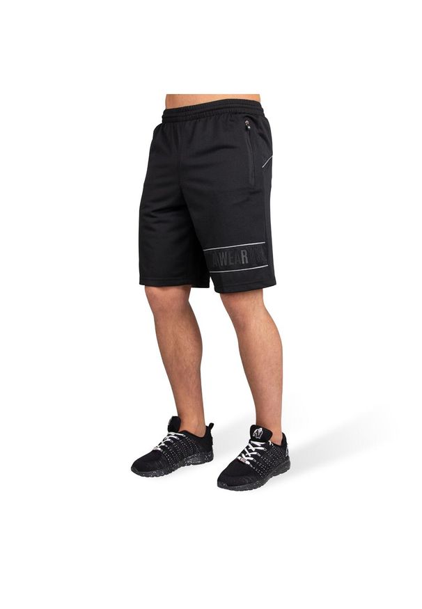 GORILLA WEAR - Branson Szorty - Czarny/Szary. Kolor: szary. Długość: krótkie. Sezon: lato. Sport: fitness