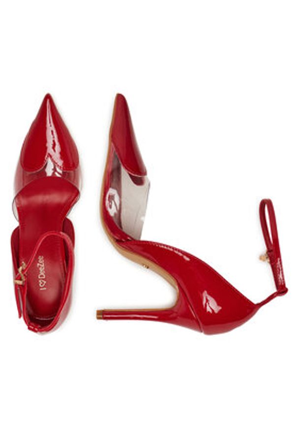 DeeZee Szpilki PX096 02 Czerwony. Kolor: czerwony. Materiał: skóra. Obcas: na szpilce