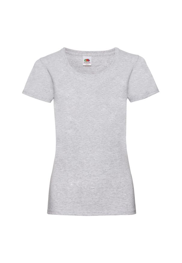 FRUIT OF THE LOOM - Koszulka Damska Valueweight Heather T-shirt. Kolor: szary