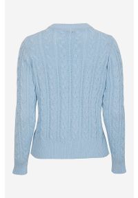 Cellbes - Sweter w warkocze z bawełny ekologicznej. Kolor: niebieski. Materiał: bawełna. Długość rękawa: długi rękaw. Długość: długie #4