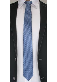 Oryginalny Krawat Męski w Drobny Charakterystyczny Wzór - Chattier, Kolorowy. Kolor: niebieski. Materiał: tkanina. Wzór: kolorowy. Styl: elegancki, wizytowy #2
