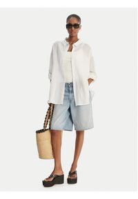 Seafolly Koszula Classic 54027-TO Biały Regular Fit. Kolor: biały. Materiał: bawełna #2