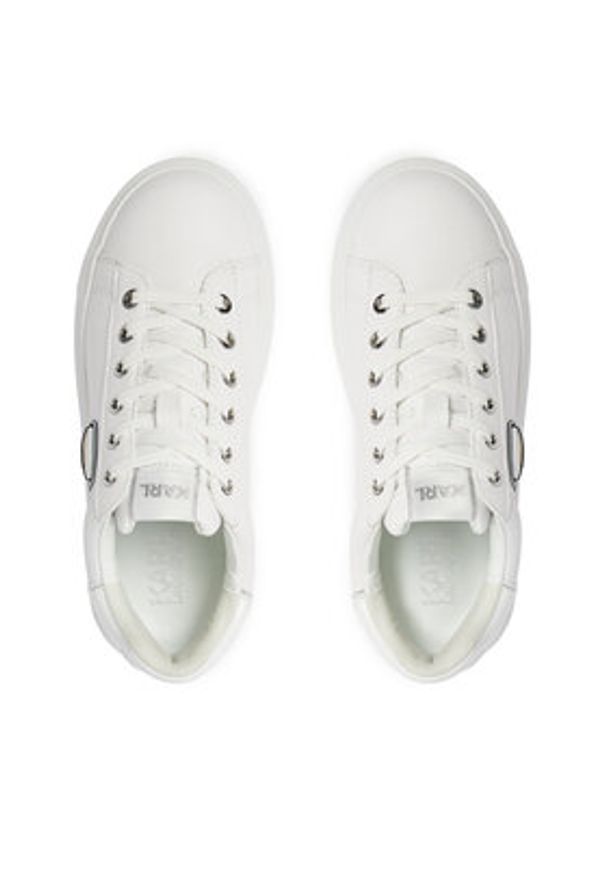 Karl Lagerfeld - KARL LAGERFELD Sneakersy KL62530N Biały. Kolor: biały. Materiał: skóra