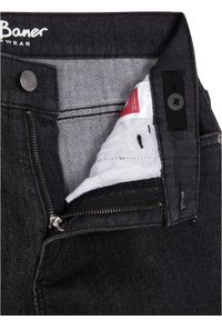 bonprix - Dżinsy ze stretchem i regulowanym paskiem, proste nogawki, slim fit. Kolor: czarny