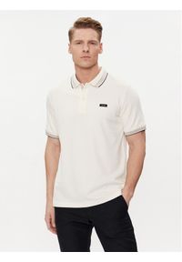 Calvin Klein Polo K10K112469 Écru Regular Fit. Typ kołnierza: polo. Materiał: bawełna #1