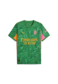Puma - Męska koszulka bramkarska AC Milan 25/26 PUMA Archive Green Intense Orange. Kolor: zielony. Materiał: tkanina