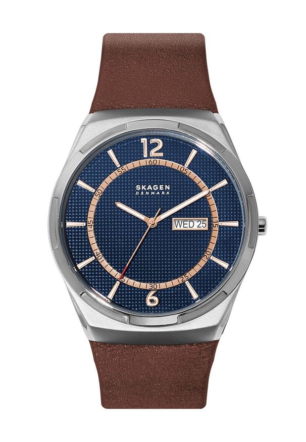 Skagen - Zegarek SKW6574. Kolor: brązowy. Materiał: skóra, materiał