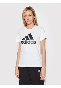 Adidas - adidas T-Shirt Essentials Logo GL0649 Biały Regular Fit. Kolor: biały. Materiał: bawełna