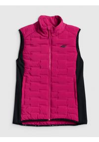 4f - 4F Bezrękawnik trekkingowy z wypełnieniem Primaloft Silver damski - różowy XXL. Typ kołnierza: kołnierzyk stójkowy. Kolor: różowy. Materiał: tkanina, syntetyk, materiał. Długość rękawa: bez rękawów. Technologia: Primaloft. Wzór: gładki. Sezon: lato. Sport: turystyka piesza #1