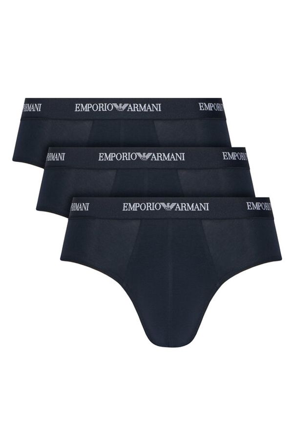 Emporio Armani Underwear Komplet 3 par slipów EM000258 AF14132 MB139 Granatowy. Kolor: niebieski. Materiał: bawełna