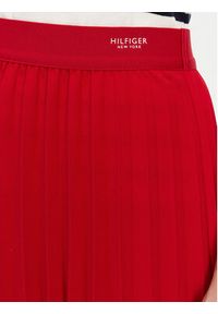 TOMMY HILFIGER - Tommy Hilfiger Spódnica plisowana WW0WW43886 Czerwony Regular Fit. Kolor: czerwony. Materiał: syntetyk