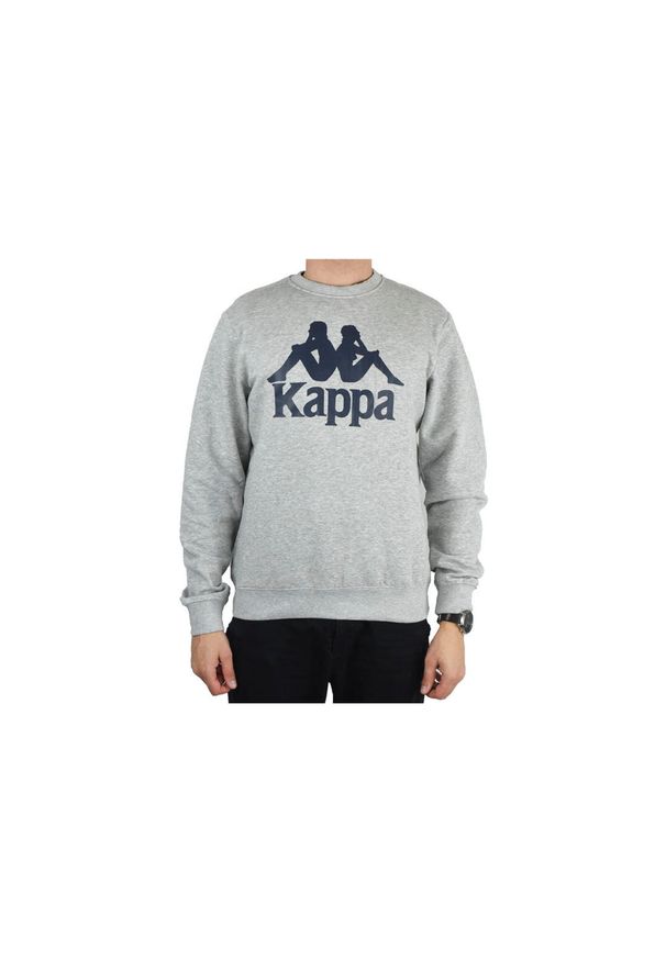 Kappa Sertum RN Sweatshirt, męska bluza. Kolor: szary. Materiał: bawełna, poliester. Sport: fitness, bieganie