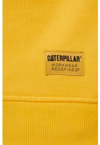 CATerpillar - Caterpillar Bluza bawełniana kolor żółty z nadrukiem. Kolor: żółty. Materiał: bawełna. Długość rękawa: raglanowy rękaw. Wzór: nadruk #5