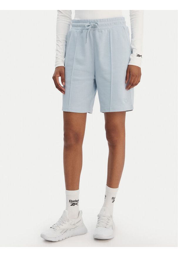 Reebok Szorty sportowe Sasha RK25510CCW Błękitny Regular Fit. Kolor: niebieski. Materiał: bawełna