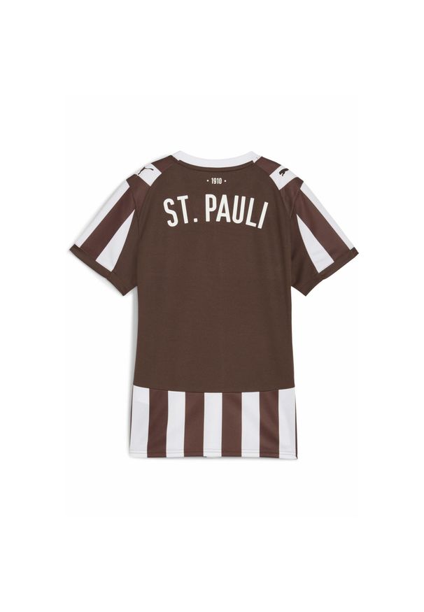 Puma - Damska koszulka domowa FC St. Pauli 25/26 PUMA Espresso Brown White. Kolor: biały, brązowy, wielokolorowy. Sport: piłka nożna