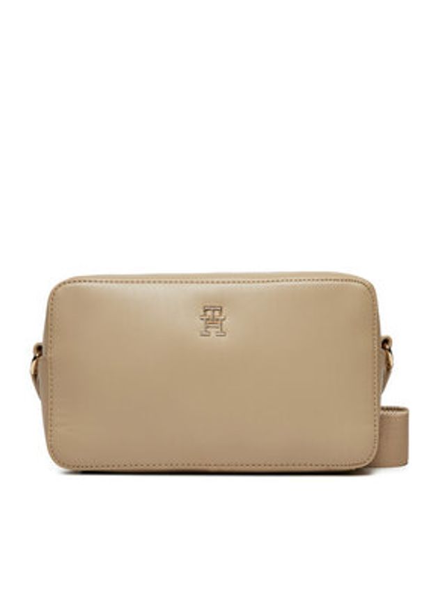 TOMMY HILFIGER - Tommy Hilfiger Torebka AW0AW16439 Beżowy. Kolor: beżowy. Materiał: skórzane