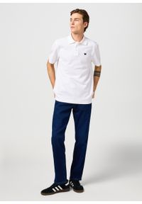 Wrangler - MESKA KOSZULKA POLO WRANGLER POLO SHIRT BRIGHT WHITE 112362386. Typ kołnierza: polo #4