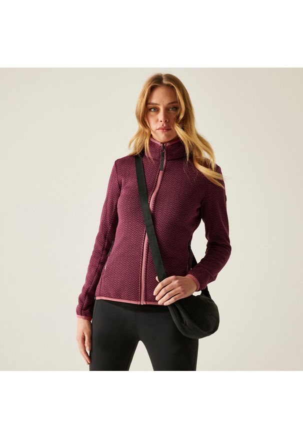 Regatta - Polar damski rozsuwany Elzie. Kolor: fioletowy. Materiał: polar. Sport: turystyka piesza