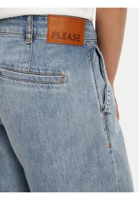Please Jeansy P869200002 Niebieski Wide Leg. Kolor: niebieski