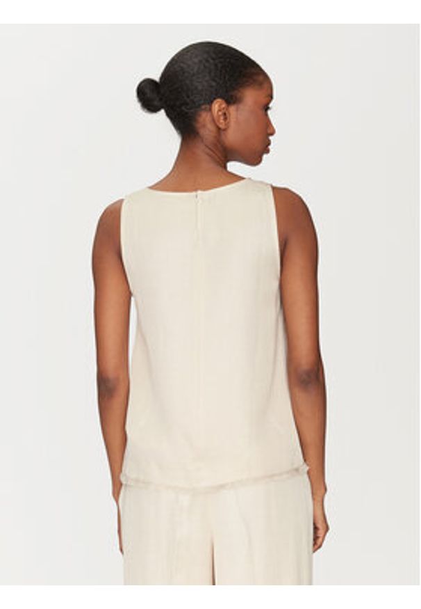 Marella Top Platino 2515161061 Beżowy Regular Fit. Kolor: beżowy. Materiał: wiskoza